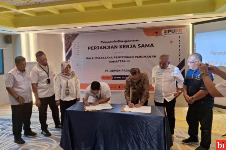 PT Semen Padang Kembali Tanda Tangani PKS dengan BP2P Sumatera III