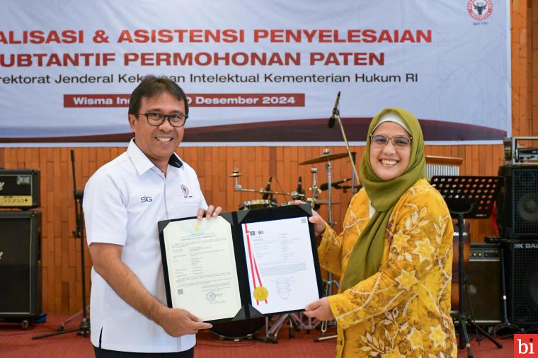 PT Semen Padang Terima Sertifikat Paten dari Dirjen Kekayaan Intelektual