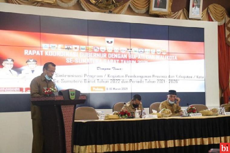 Rakor Perencanaan Pembangunan Tahun 2021, Plh Bupati Solok Paparkan Permasalahan di...