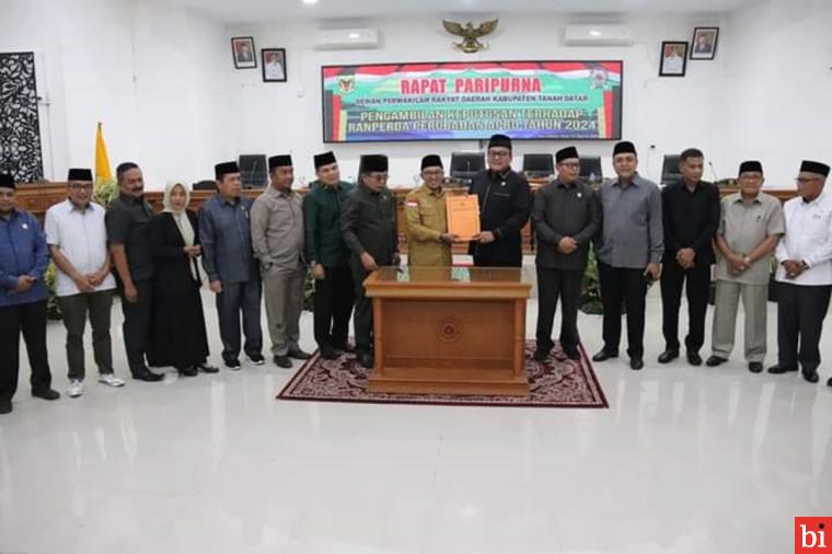 Ranperda APBD Perubahan 2024 Tanah Datar Ditetapkan Menjadi Perda