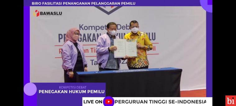 Rektor UNP Tandatangani Nota Kesepahaman dengan BAWASLU-RI