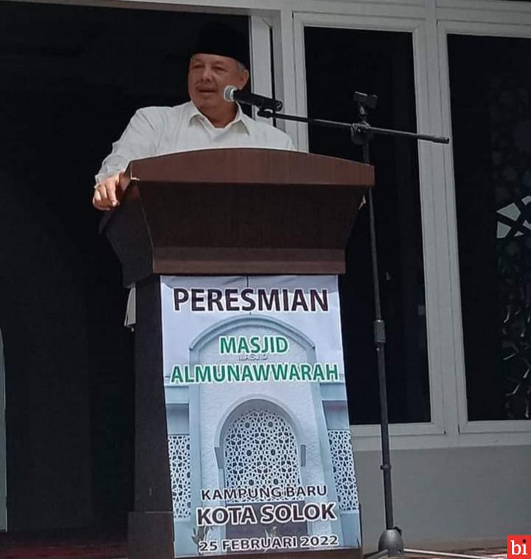 Resmikan Mesjid Al Munawarah Kampung Baru, Wako Ajak Masyarakat Makmurkan Masjid