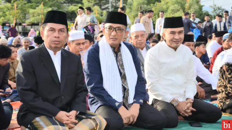 Salat Id di Lapangan Tugu Apeksi, Wako Padang Ajak Bantu Palestina