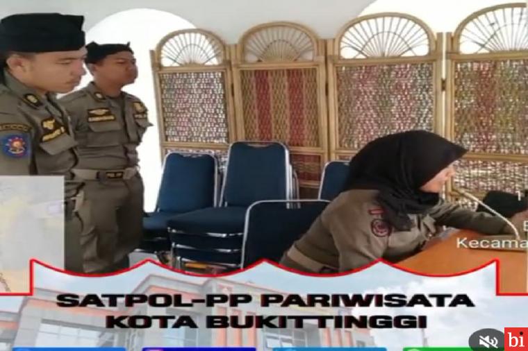 Satpol PP Pariwisata Bukittinggi Lakukan Pengawasan dan Pengamanan di Kawasan Obyek Wisata