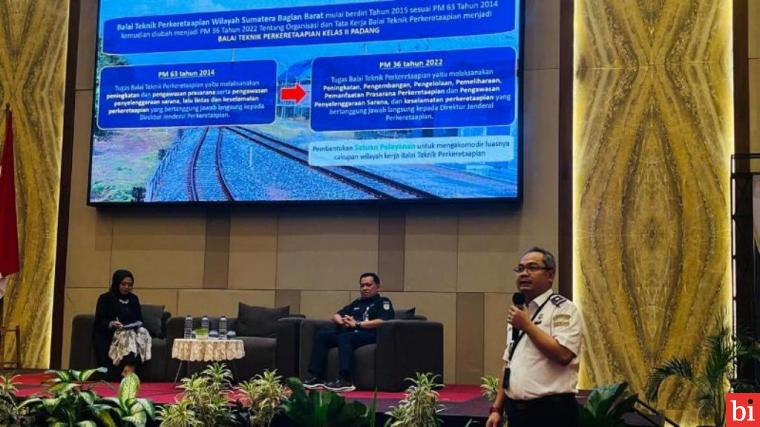 Sejak tahun 2015 hingga 2024, BTP Kelas II Padang Bangun 12 Stasiun Tambah Jalur Kereta...