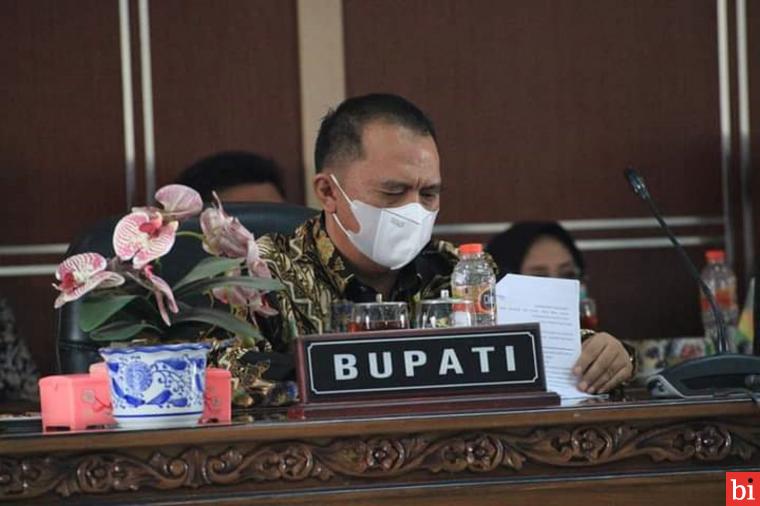 Soal Pilkades, Ini yang Disampaikan Bupati Erik pada Rapat Paripurna DPRD Labuhanbatu