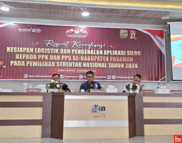 Songsong Pendistribusian Logistik, KPU Pasaman Gelar Bimtek Penggunaan Aplikasi Silog