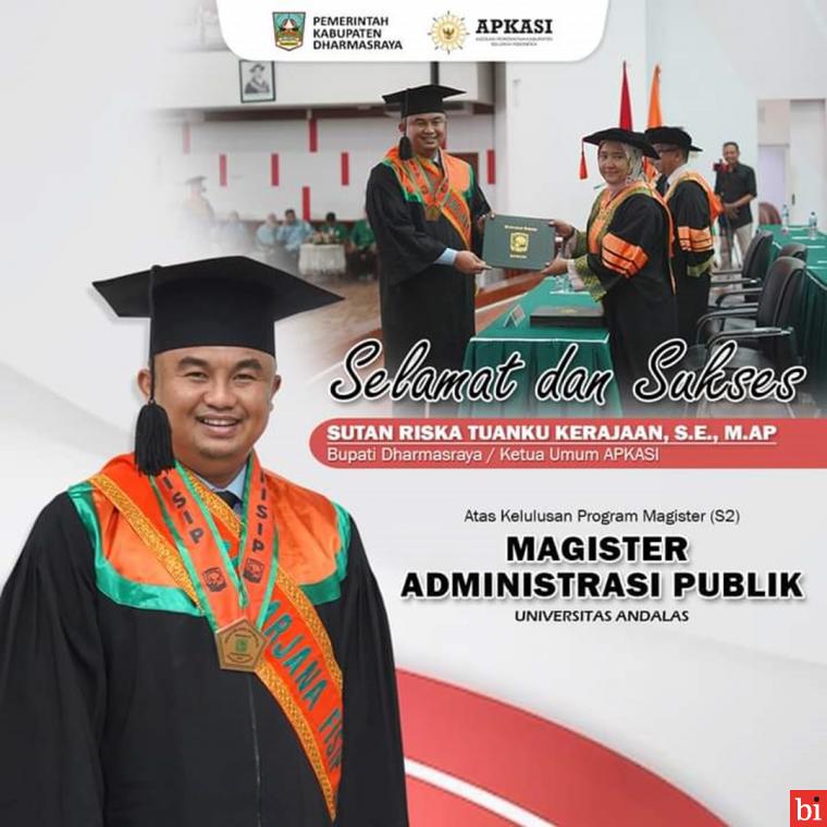 Sutan Riska Resmi Sandang Gelar Magister Administrasi Publik dari UNAND