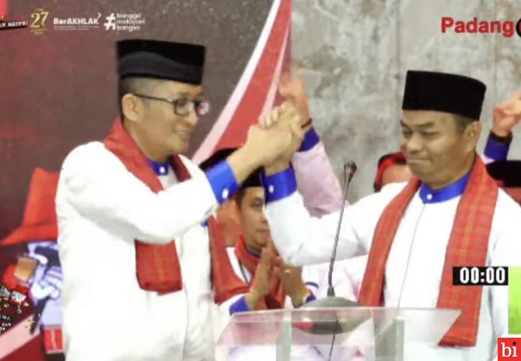 Tampil di Debat Pertama Pilkada Padang, Hendri-Hidayat Pasangan Paling Kompak