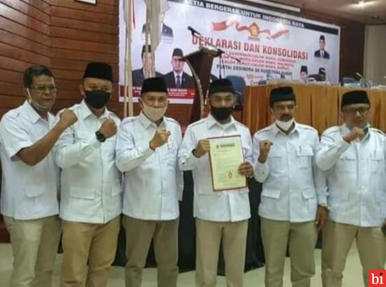 Taslim-Syafrizal Terima SK DPP Gerindra, Siap Bertarung di Pilkada Agam