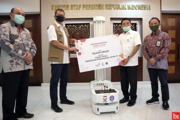 Telkom Group Bantu Robot Desinfeksi dan Sterilisasi Ruang Isolasi Pasien COVID-19