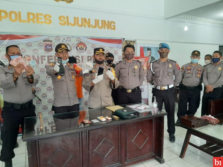 Tersangka TO Pengedar Narkoba Seberat 20,2 Gram Ditangkap Polisi Sijunjung