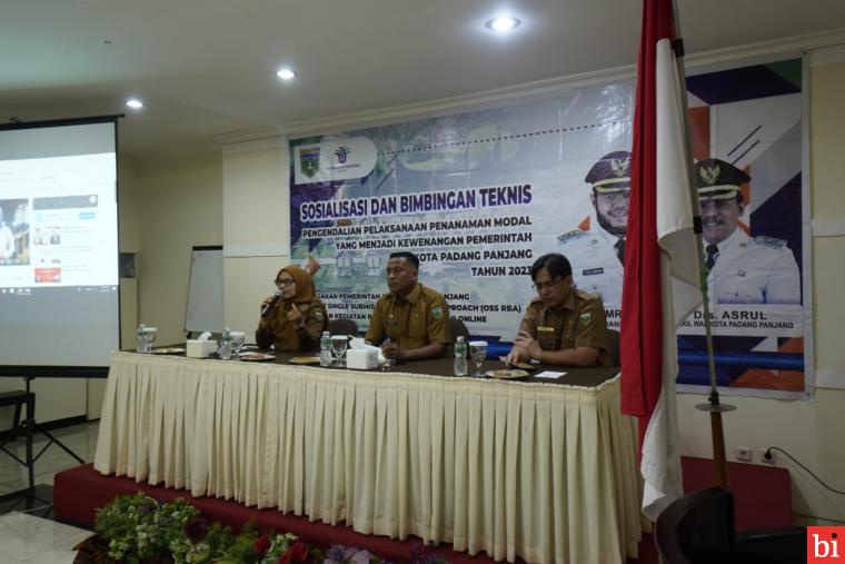 Tertib Administrasi Pelaku Usaha, DPMPTSP Padang Panjang Gelar Sosialisasi dan Bimtek