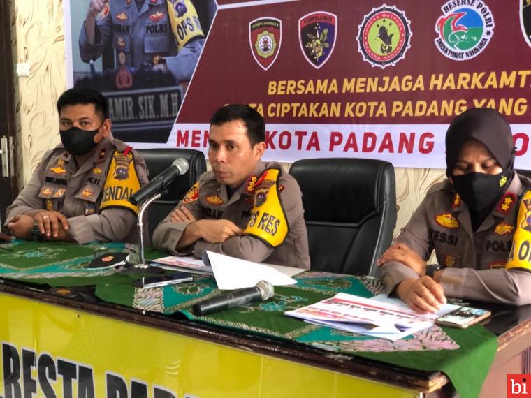 Tiga Kasus Menonjol di Kota Padang Selama Tahun 2021 yang Diungkap Polresta Padang