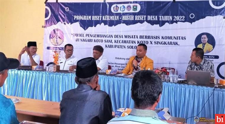 Tim Riset Desa LP2M UNP Kembangkan Model Pengembangan Desa Wisata Berbasis Komunitas