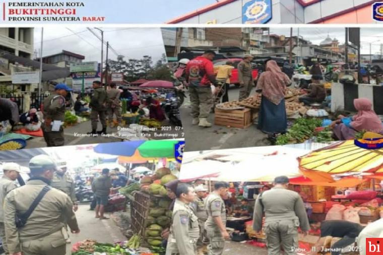 Tim SK 4 Tertibkan Pelanggar Perda di Fasilitas Umum Kota Bukittinggi