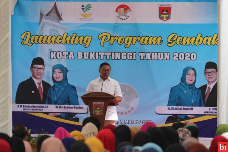 Tingkatkan Kesejahteraan, Entaskan Kemiskinan Pemko Bukittinggi Luncurkan Program Sembako