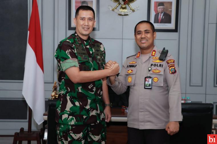 Tingkatkan Sinergitas TNI-Polri, Dandim 0208/As yang Baru Bersilahturahmi dengan Kapolres...