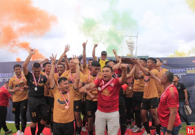 Tumbangkan  PS. Obvit Selecsion, PS. Satbrimob Polda Sumbar Juara Kapolda Cup 2023