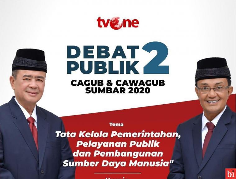 Tutup Debat Pilgub Sumbar, Nasrul Abit-Indra Catri: Terima Kasih Pak Prabowo