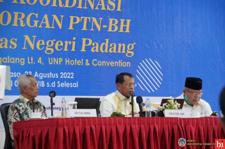 UNP Gelar Rakor Tiga Organ PTNBH