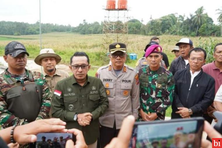 Untuk Relokasi, Bupati Eka Putra Tinjau Lahan Di Rambatan