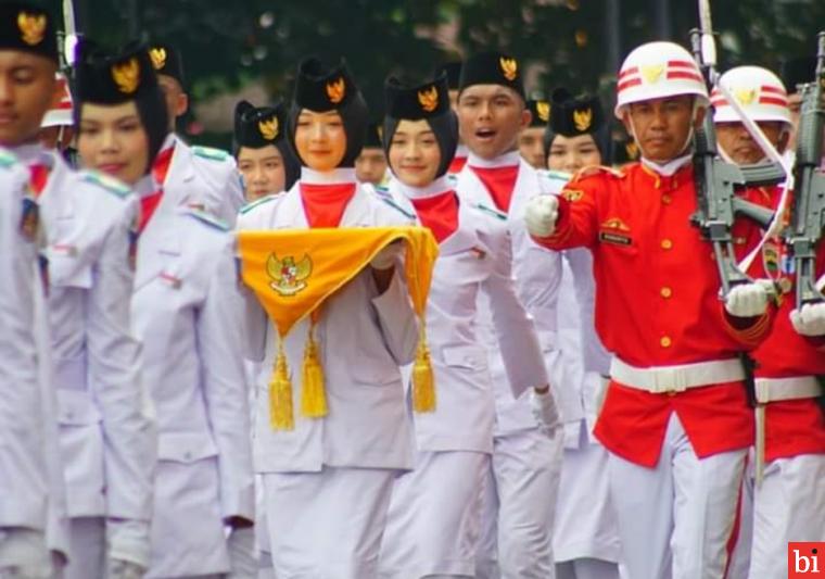 Upacara Detik-Detik Proklamasi Peringatan HUT RI ke-79 di Kabupaten Dharmasraya...