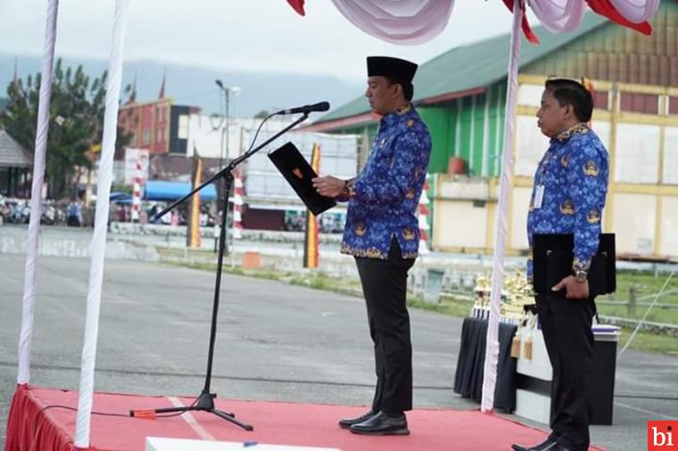 Upacara HUT Korpri, HGN/PGRI dan HKN Berlangsung Khidmat