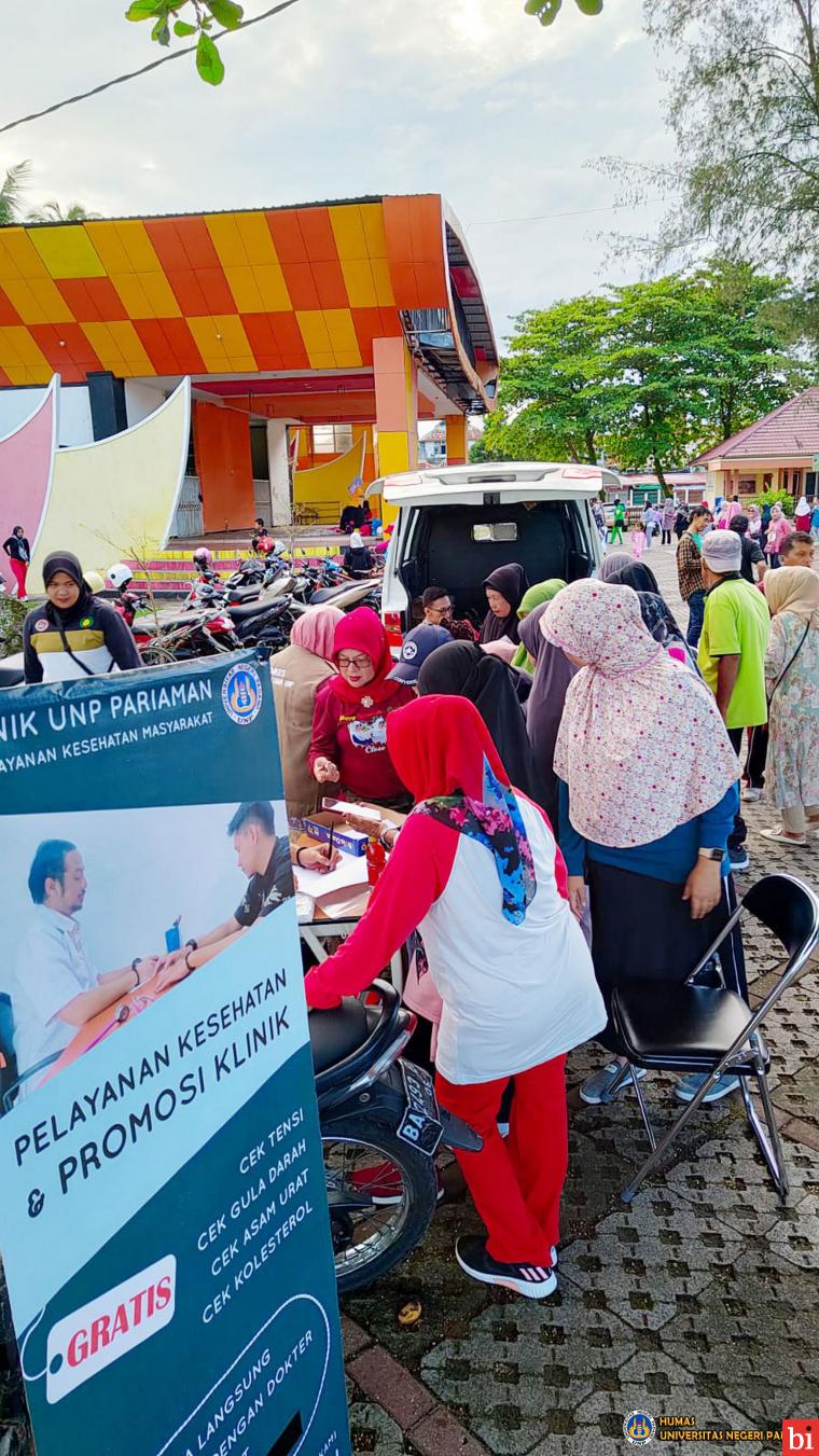 UPT Layanan Kesmas dan Klinik UNP Pariaman Lakukan Layanan Kesehatan Gratis