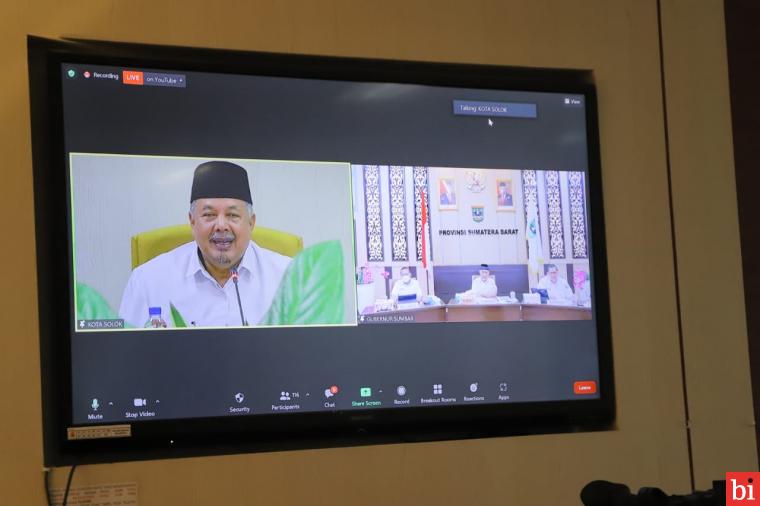 Vicon Dengan Dengan Gubernur, Wako  Usulkan beberapa Kegiatan  di RKPD 2023