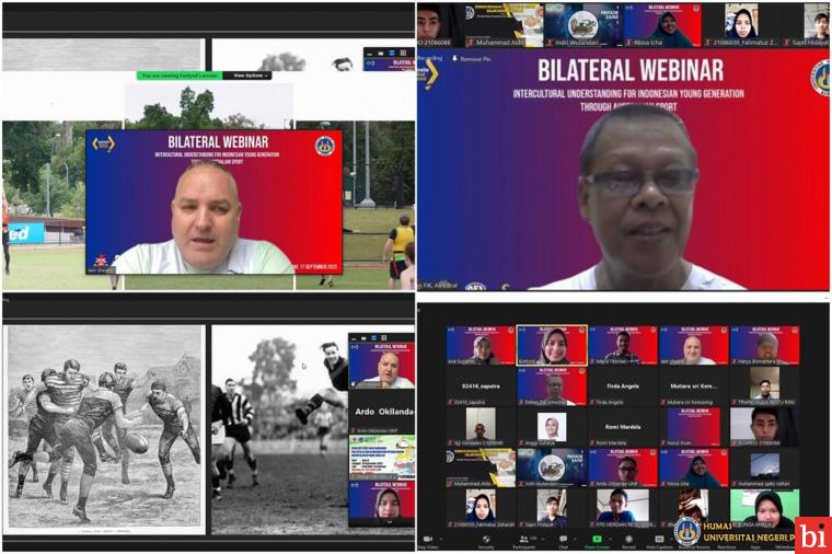 Webinar Australia Football League World Tour in Universitas Negeri Padang