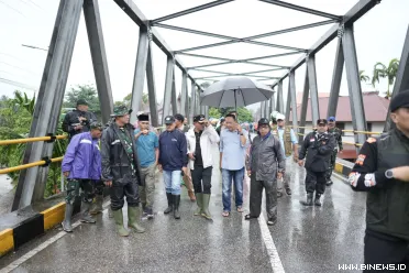Wilayah terdampak banjir di Nagari Saniang Baka, Kecamatan...