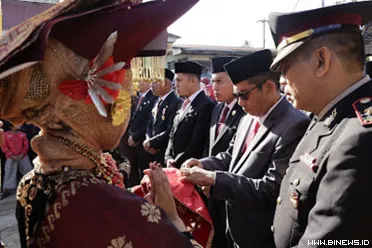 Evi Yandri saat menghadiri Upacara Peringatan Peristiwa...