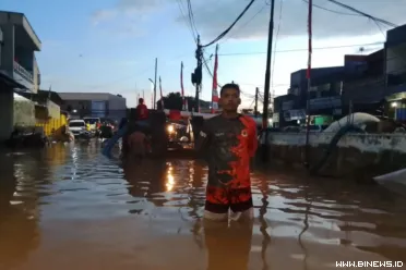 Kondisi banjir yang melanda wilayah Kabupaten Tangerang...