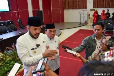 Wali Kota Padang periode 2025-2030, Fadly Amran, tiba di...